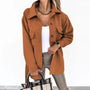 Damen Übergangsjacke mit Taschen und Knopfleiste-Orange-S-Luzern Mode