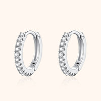 Creolen mit Zirkonia | Funkelnd Sterlingsilber Gold Stilvoll Einzigartig-Silber-Luzern Mode