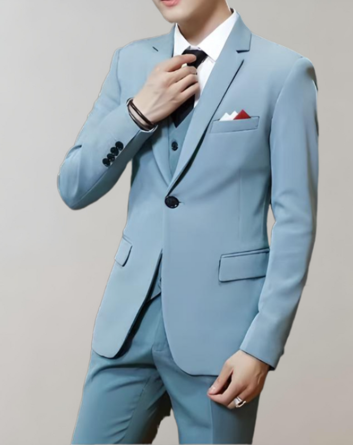 Herren Anzug Slim Fit Business Hochzeit 3-teilig Set-Luzern Mode