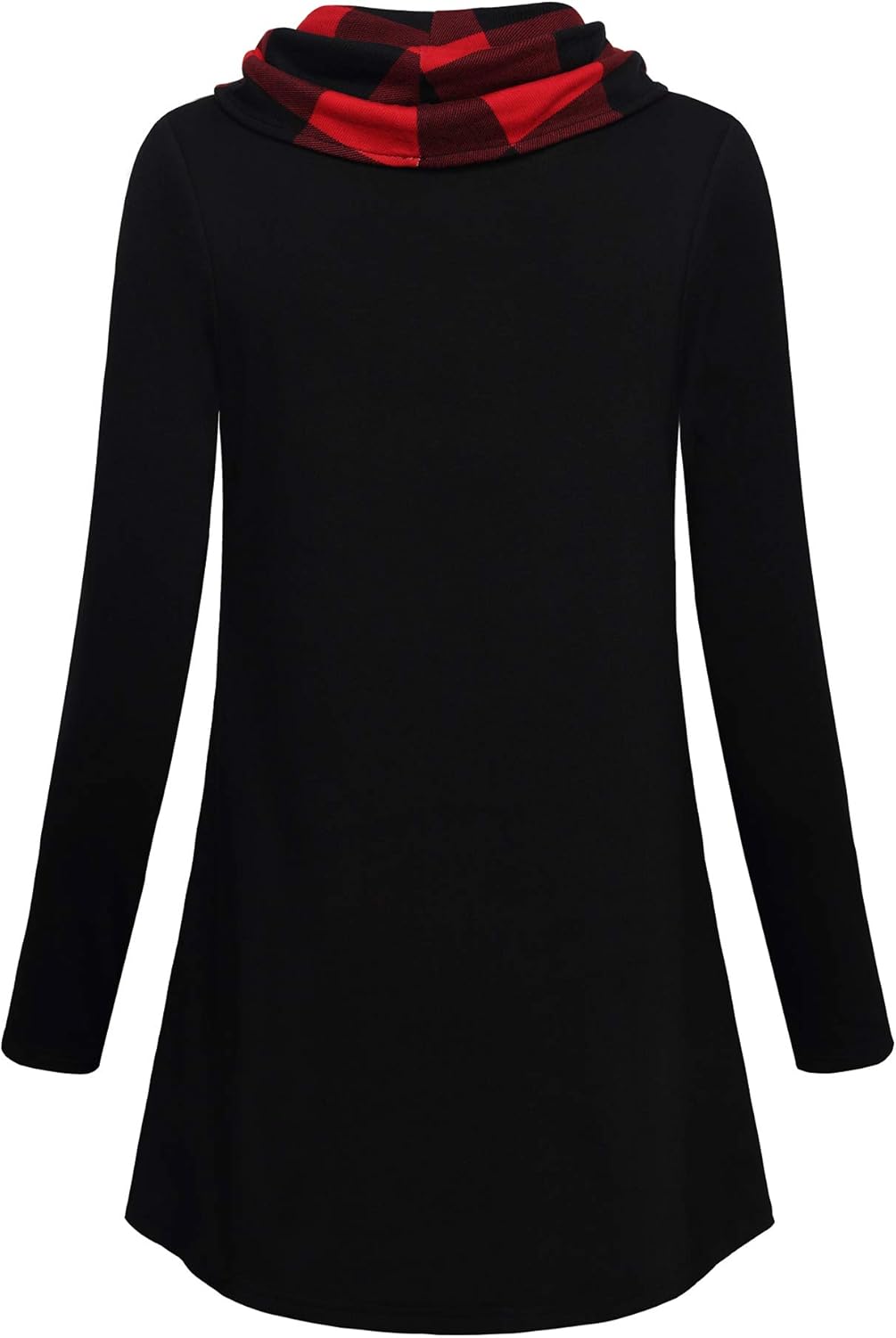 Damen Langarmshirt mit Karomuster und Knopfleiste-Luzern Mode