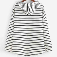 Gestreifter Kapuzenpullover für Damen - Bequemer Hoodie-Luzern Mode