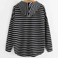 Gestreifter Kapuzenpullover für Damen - Bequemer Hoodie-Luzern Mode