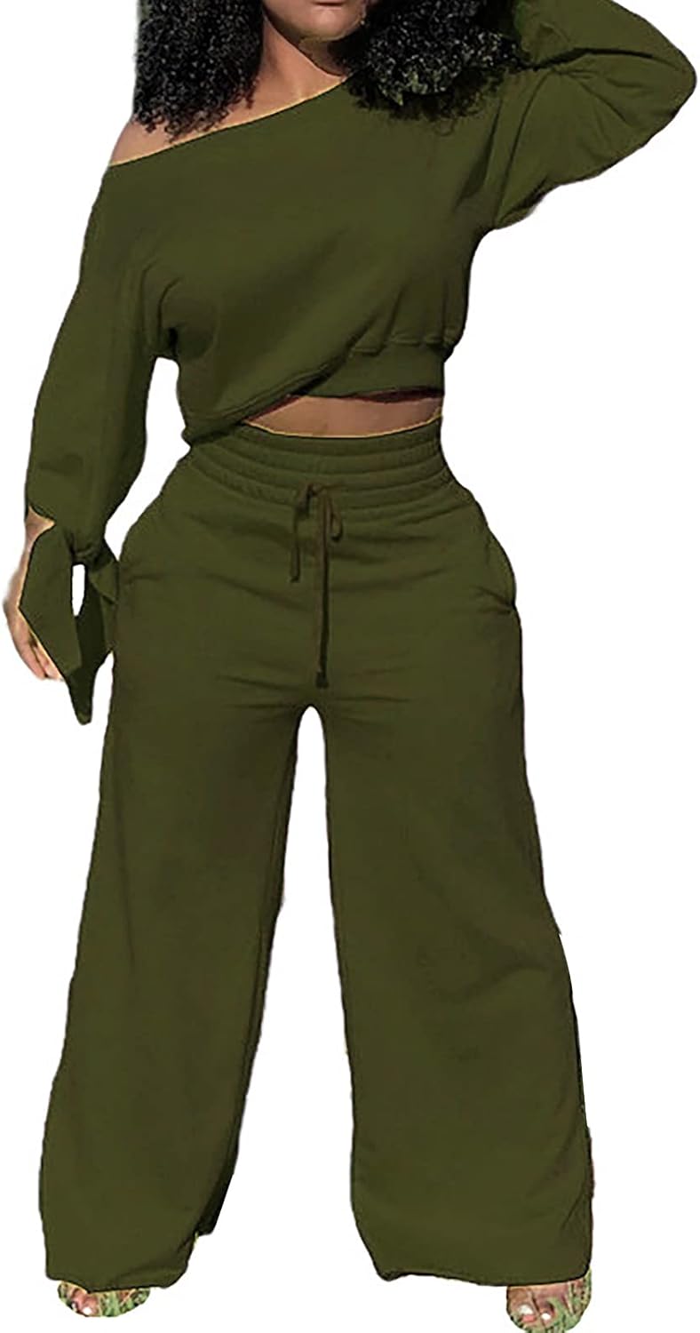 Damen Zweiteiler Set: Lässiges Off-Shoulder Outfit-Luzern Mode