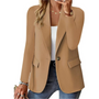 Damen Blazer Elegant Business Casual Anzugjacke Büro-Braun-S-Luzern Mode