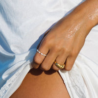 Ring für Damen | Gold | Perlen | Minimalistisch | Stilvoll | Komfortabel-Luzern Mode