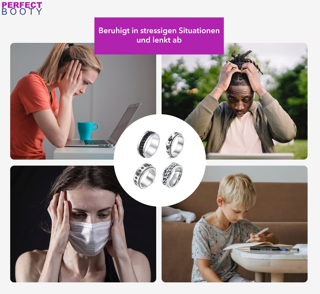 Dreh-Ring | Stilvoll | Beruhigend | Langlebig | Vielseitig | Leicht | Anti-Stress-Luzern Mode