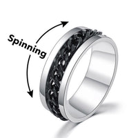 Dreh-Ring | Stilvoll | Beruhigend | Langlebig | Vielseitig | Leicht | Anti-Stress-Schwarz-6-Luzern Mode