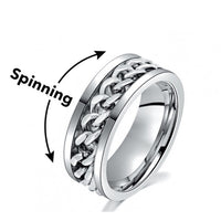 Dreh-Ring | Stilvoll | Beruhigend | Langlebig | Vielseitig | Leicht | Anti-Stress-Silber-6-Luzern Mode
