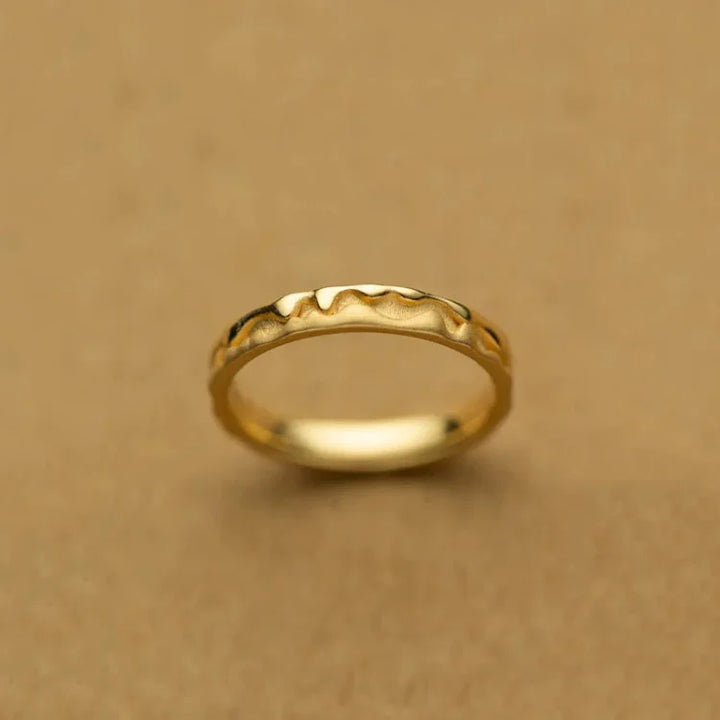 Goldring | Damen Stilvoll Filigran 18K Vergoldet Silber Langlebig Einzigartig-5-Luzern Mode