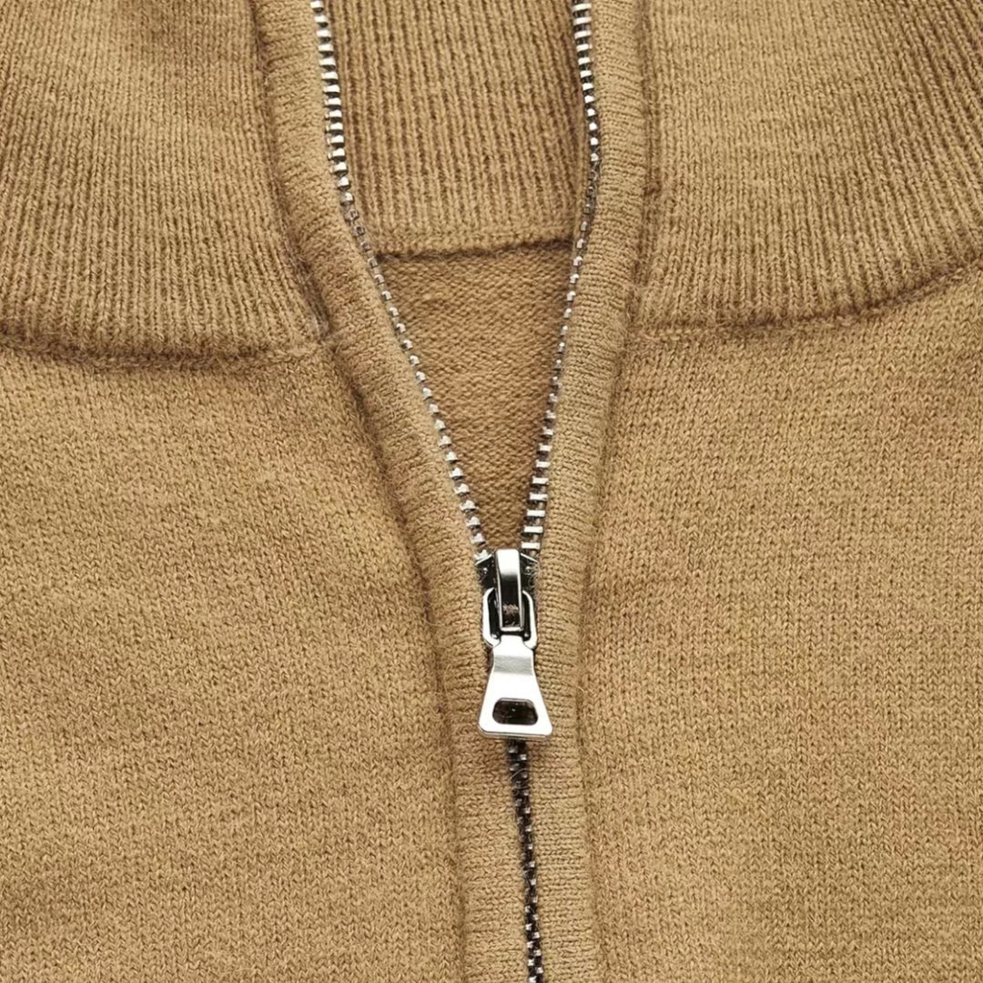 Herren Pullover mit Reißverschluss - Eleganter Strickpullover-Luzern Mode
