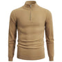 Herren Pullover mit Reißverschluss - Eleganter Strickpullover-Beige-S-Luzern Mode
