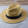 Herren Panama Hut aus Stroh mit breiter Krempe-Beige-Luzern Mode