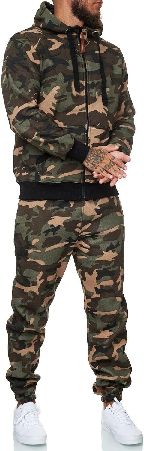 Herren Jogginganzug Kapuzenpullover Set Freizeitmode-Luzern Mode