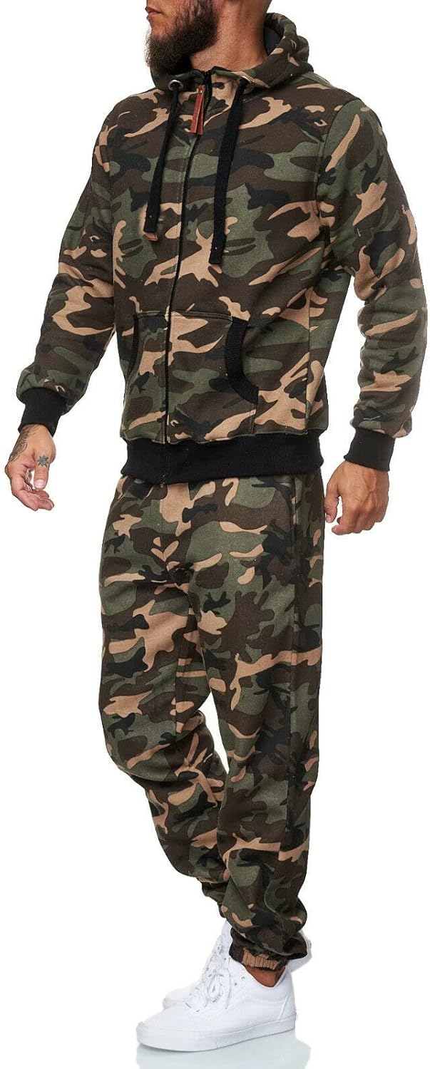 Herren Jogginganzug Kapuzenpullover Set Freizeitmode-Luzern Mode