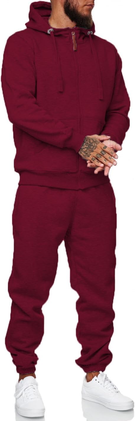 Herren Jogginganzug Kapuzenpullover Set Freizeitmode-Luzern Mode