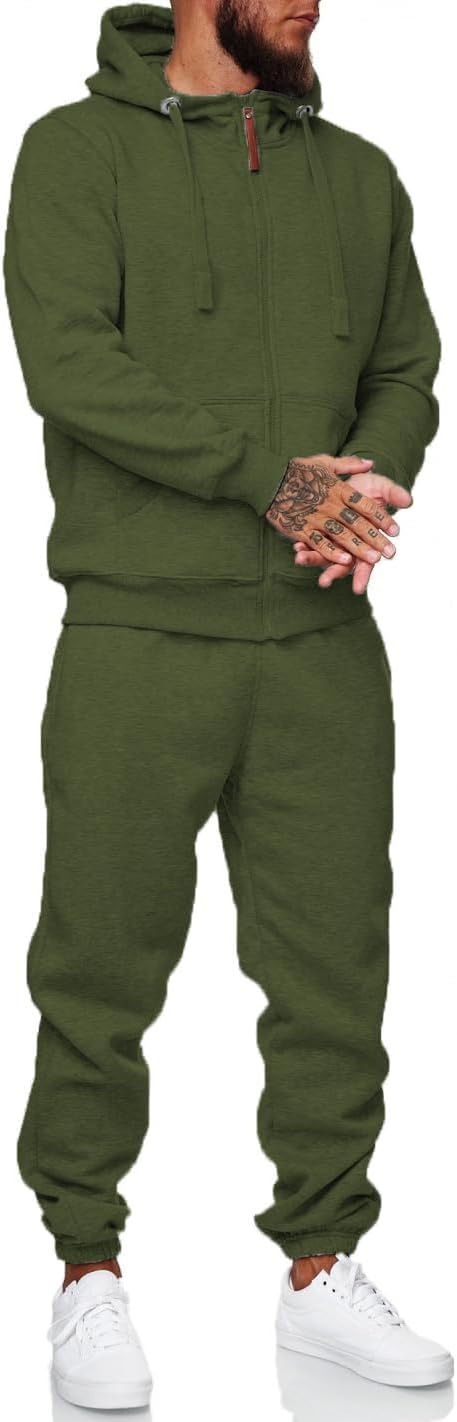 Herren Jogginganzug Kapuzenpullover Set Freizeitmode-Luzern Mode