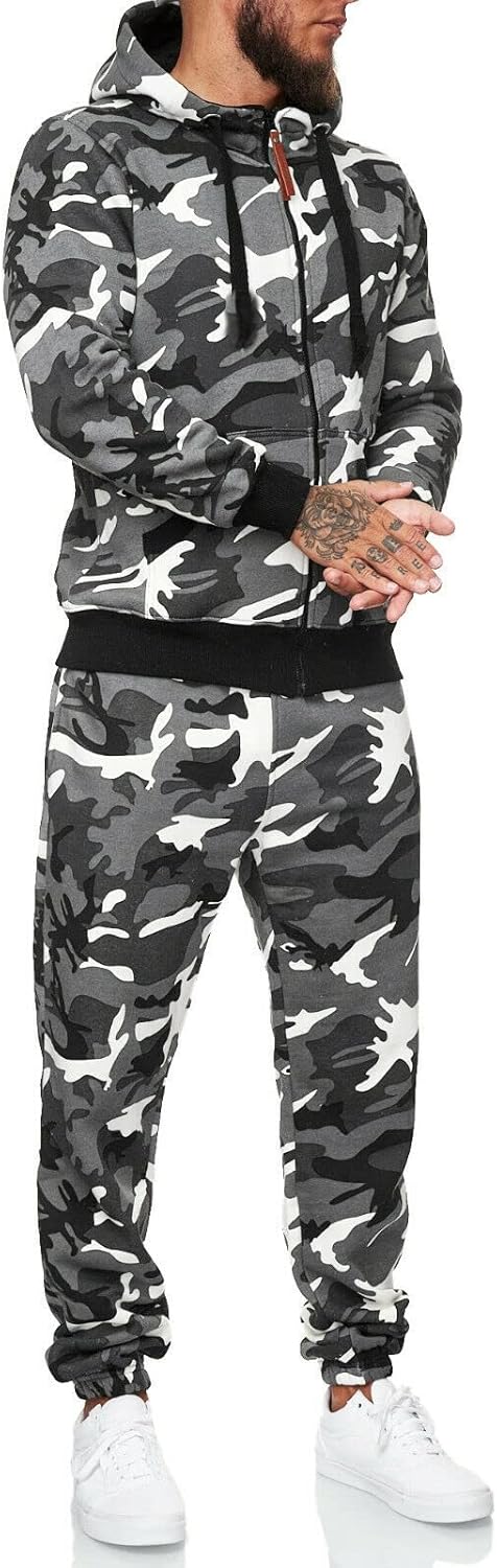 Herren Jogginganzug Kapuzenpullover Set Freizeitmode-Luzern Mode
