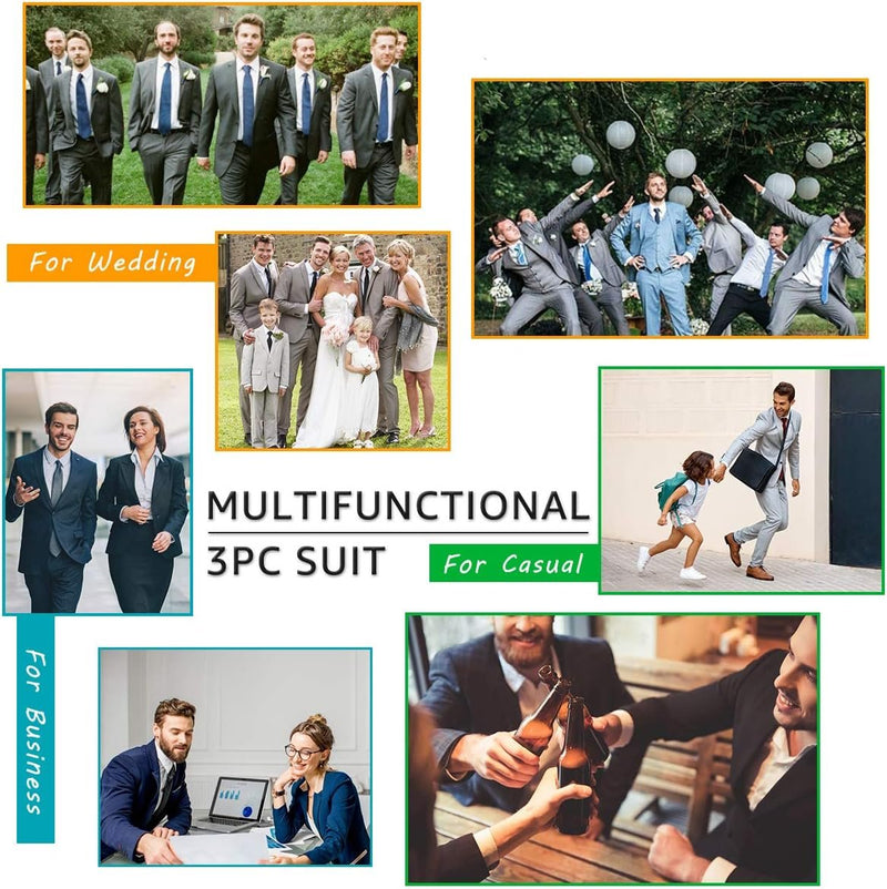 Herren Anzug Set mit Weste und Krawatte für Business-Luzern Mode