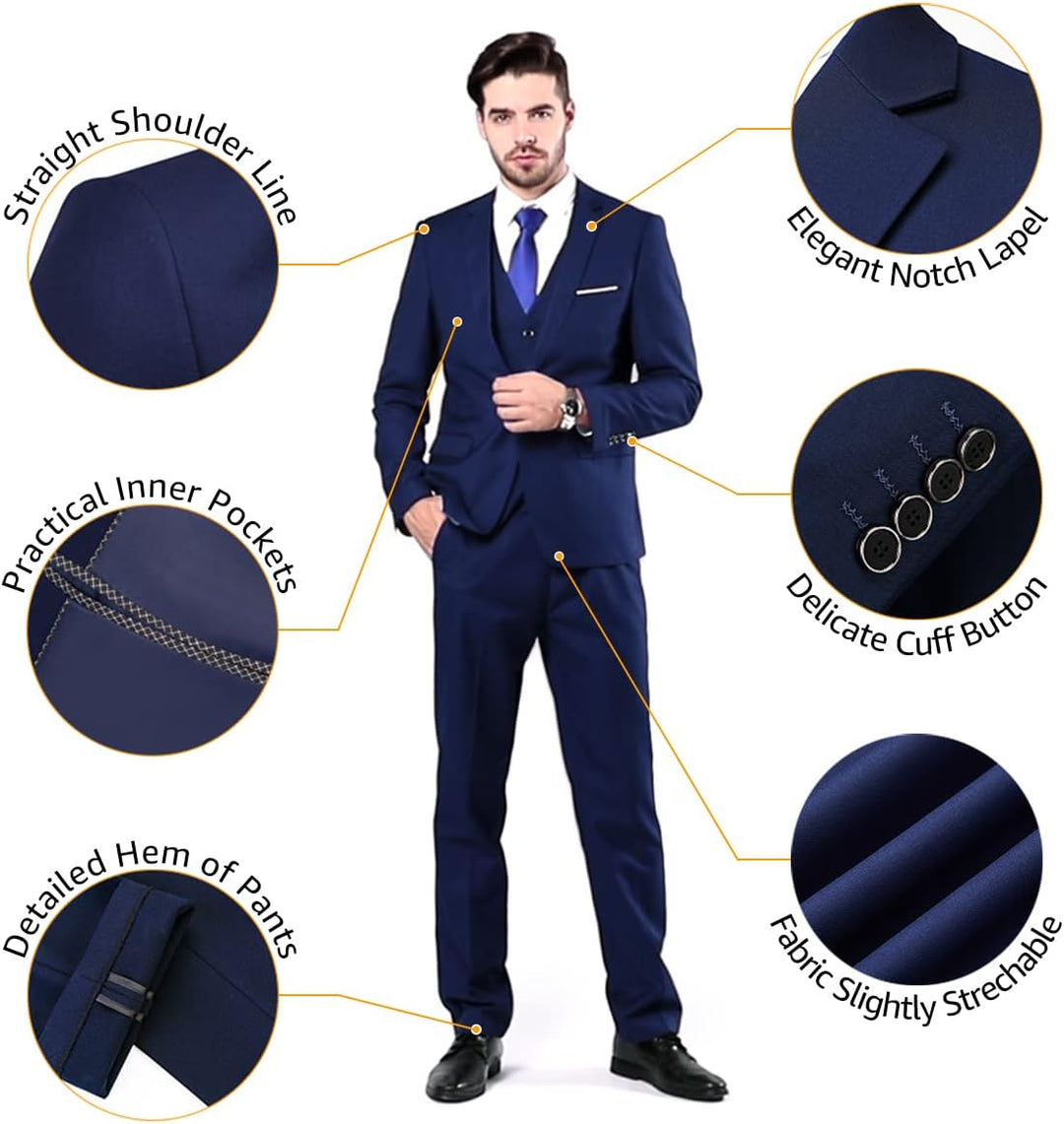 Herren Anzug Set mit Weste und Krawatte für Business-Luzern Mode