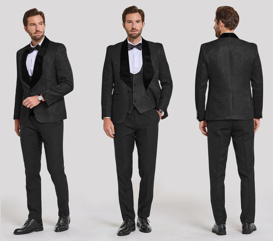 Herren Anzug Set mit Weste und Krawatte für Business-Luzern Mode