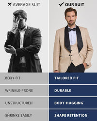 Herren Anzug Set mit Weste und Krawatte für Business-Luzern Mode