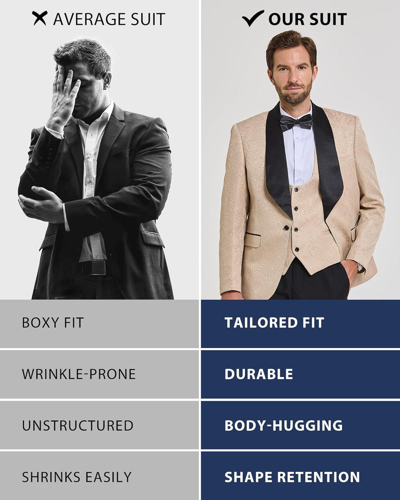 Herren Anzug Set mit Weste und Krawatte für Business-Luzern Mode