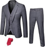 Herren Anzug Set mit Weste und Krawatte für Business-Dunkelgrün (Stretch)-XS-Luzern Mode
