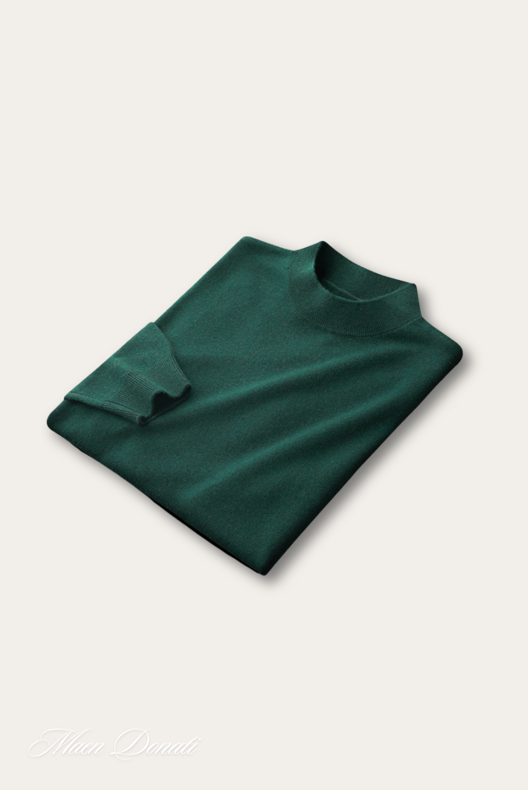 Herren Rollkragenpullover aus Kaschmir für kalte Tage-Grün-M-Luzern Mode