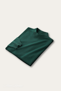 Herren Rollkragenpullover aus Kaschmir für kalte Tage-Grün-M-Luzern Mode