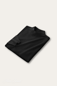 Herren Rollkragenpullover aus Kaschmir für kalte Tage-Schwarz-M-Luzern Mode