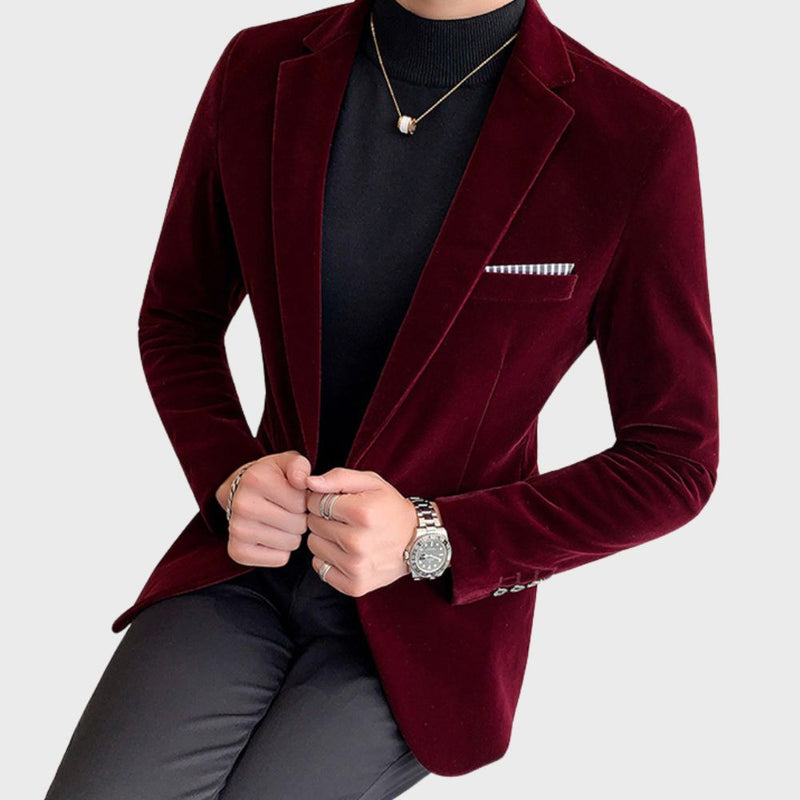 Herren Samt Blazer für elegante Anlässe und Events-Luzern Mode
