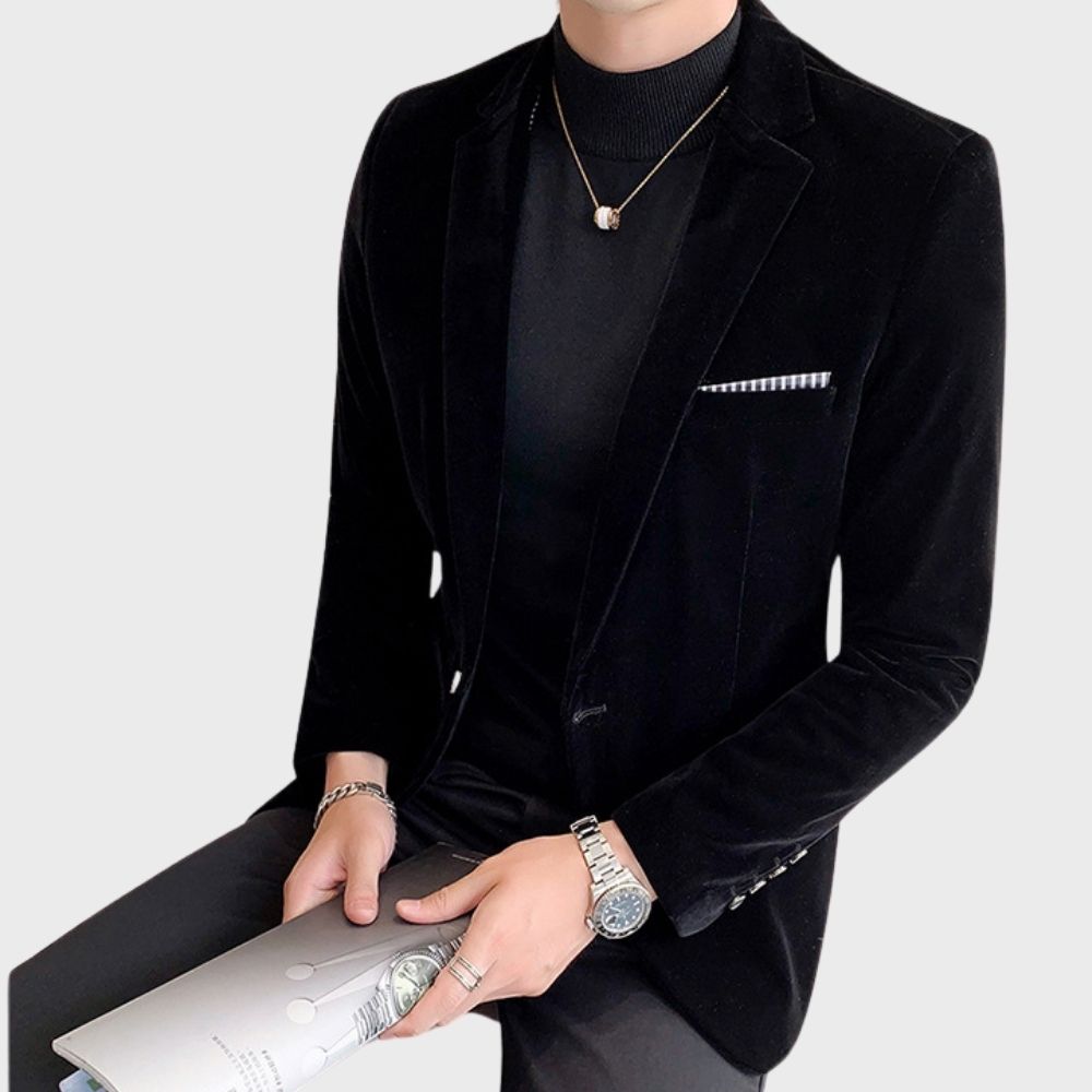 Herren Samt Blazer für elegante Anlässe und Events-Luzern Mode