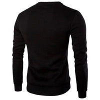 Herren Pullover Langarm Rundhals Basic Sweatshirt Casual-Luzern Mode