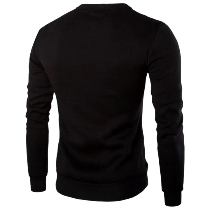Herren Pullover Langarm Rundhals Basic Sweatshirt Casual-Luzern Mode