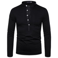 Herren Pullover Langarm Rundhals Basic Sweatshirt Casual-Schwarz-S-Luzern Mode