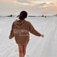 Oversize Hoodie mit Rückenaufdruck - Unisex Streetwear Mode-Khaki-S-Luzern Mode