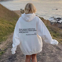 Oversize Hoodie mit Rückenaufdruck - Unisex Streetwear Mode-Weiß-S-Luzern Mode