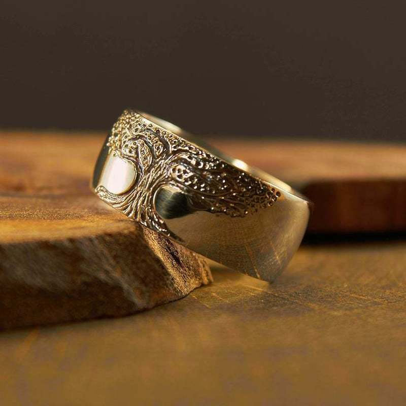 Ring für Damen | Silber | Gold | Lebensbaum | Stilvoll | Luxuriös-Luzern Mode