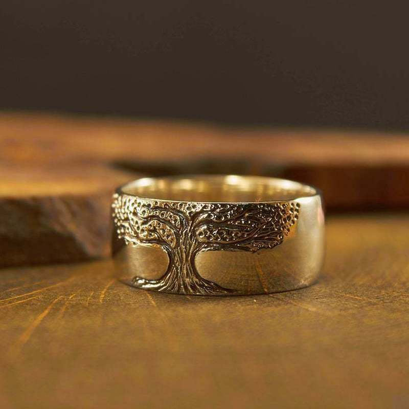 Ring für Damen | Silber | Gold | Lebensbaum | Stilvoll | Luxuriös-Luzern Mode