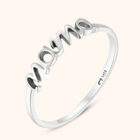 Damenring | Mama Silber Langlebig Geschenk Stilvoll Vielseitig Einzigartig-Silber-5-Luzern Mode