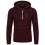 Herren Strickpullover mit Reißverschluss - Weiches Material-Kastanienbraun-S-Luzern Mode