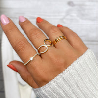 Ring mit Steinen | Zirkonia Stilvoll Silber Langlebig Vielseitig Gold-Luzern Mode