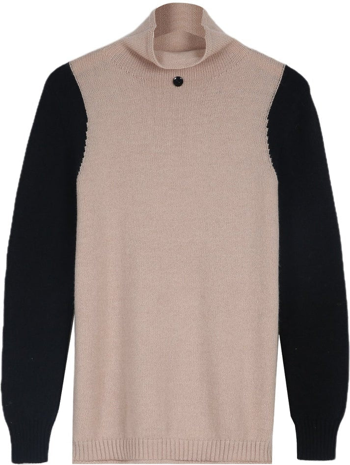 Herren Strickjacke mit Kontrastärmeln aus Wolle-Luzern Mode