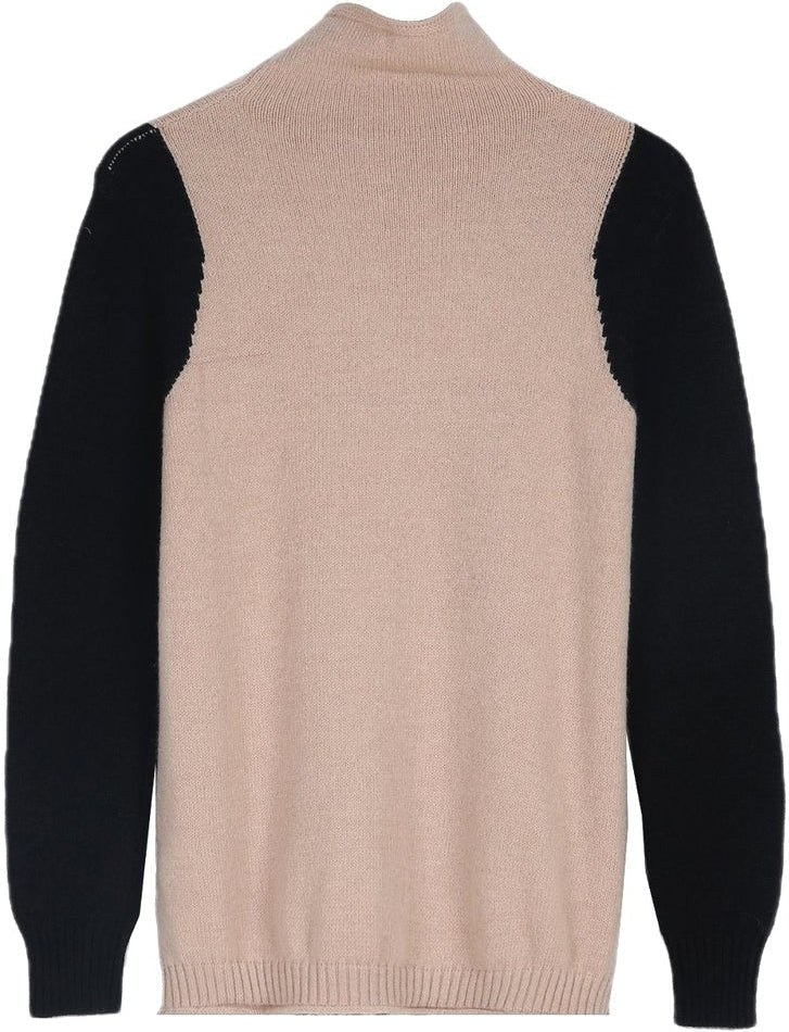Herren Strickjacke mit Kontrastärmeln aus Wolle-Luzern Mode