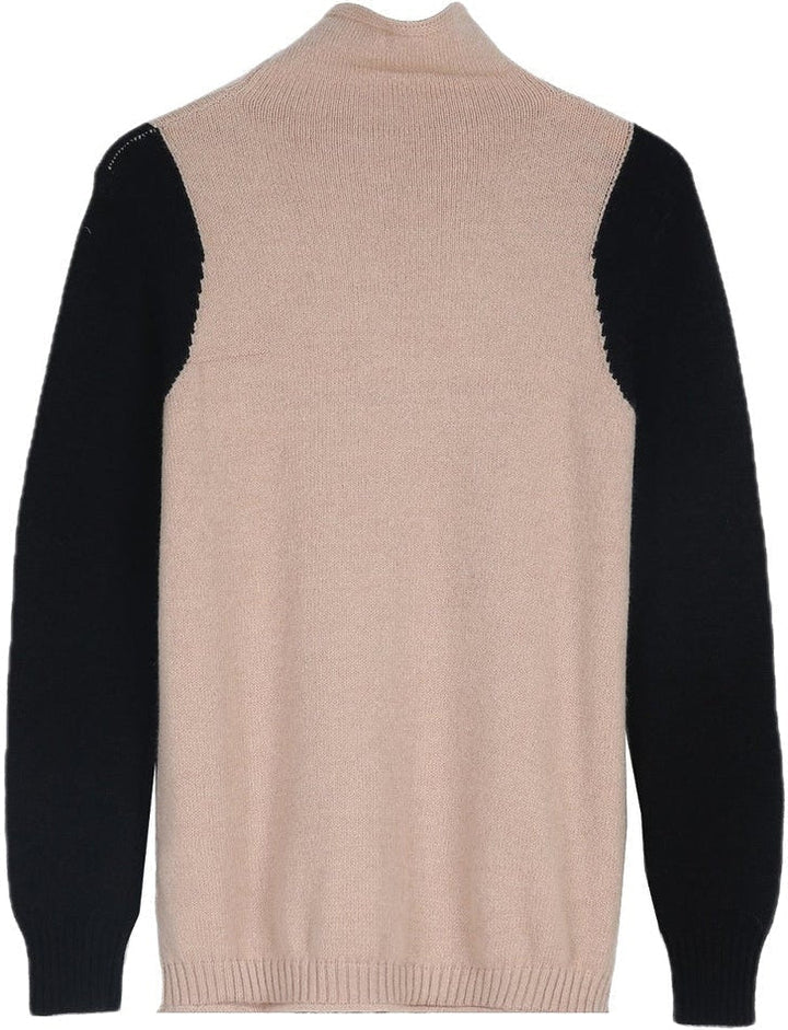Herren Strickjacke mit Kontrastärmeln aus Wolle-Luzern Mode