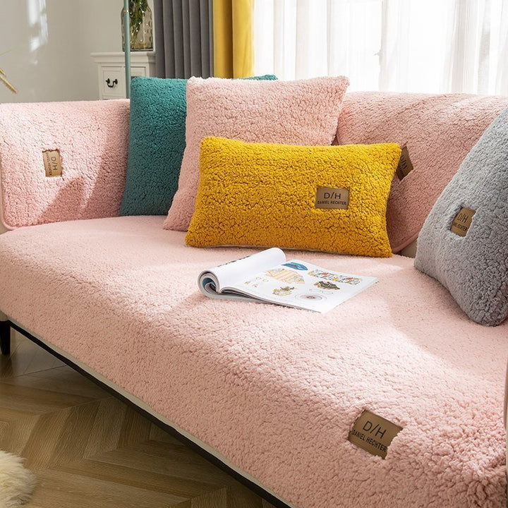 Sofabezug | Universal Waschbar Antirutsch Stilvoll Langlebig Luxuriös Weich-Rosa-70x70cm-Luzern Mode