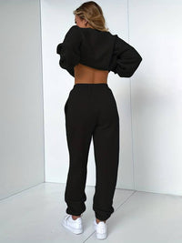 Damen Jogginganzug Set: Bequemes Hoodie und Jogger Outfit-Luzern Mode