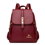 Damen Rucksack Leder - Eleganter City Backpack Alltag-Burgunderrot-Luzern Mode