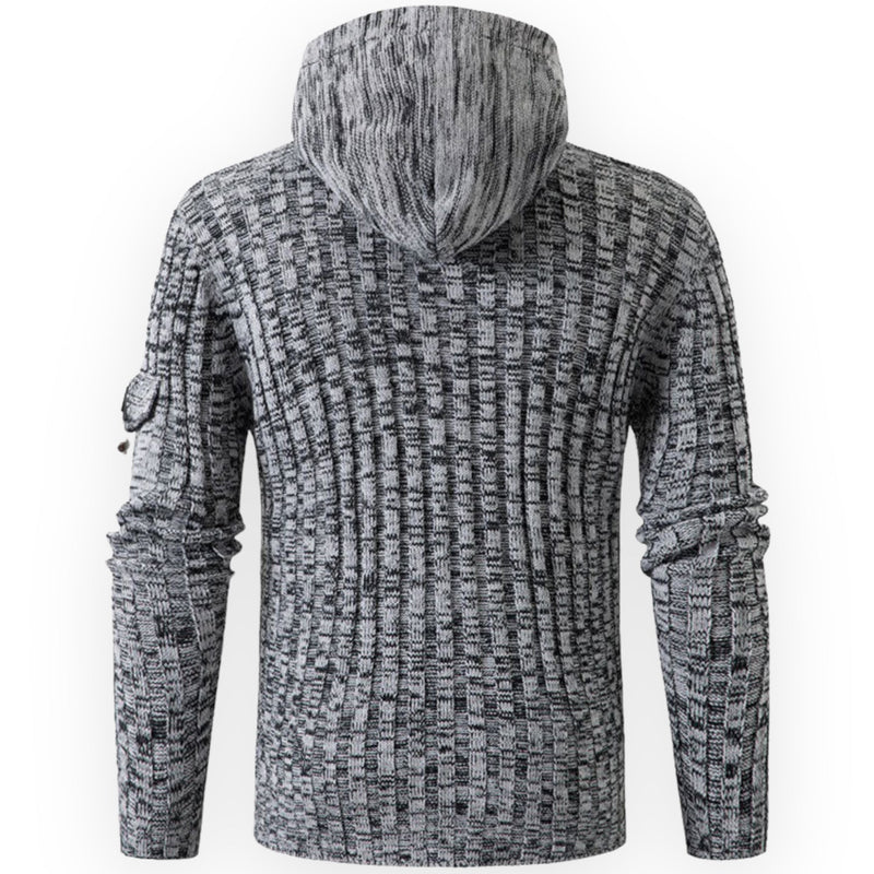 Herren Strickpullover mit Kapuze - Modischer Hoodie Style-Luzern Mode