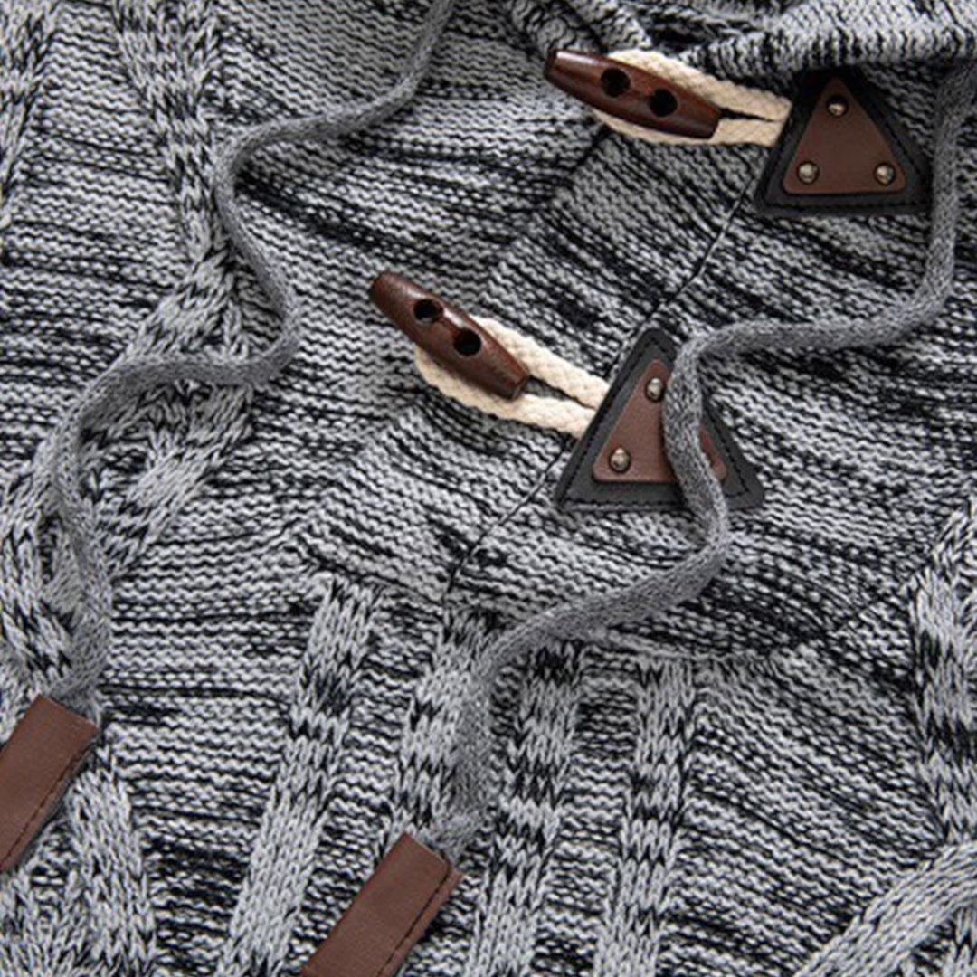 Herren Strickpullover mit Kapuze - Modischer Hoodie Style-Luzern Mode